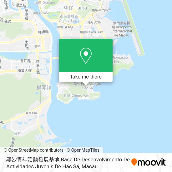 黑沙青年活動發展基地 Base De Desenvolvimento De Actividades Juvenis De Hác Sá地圖