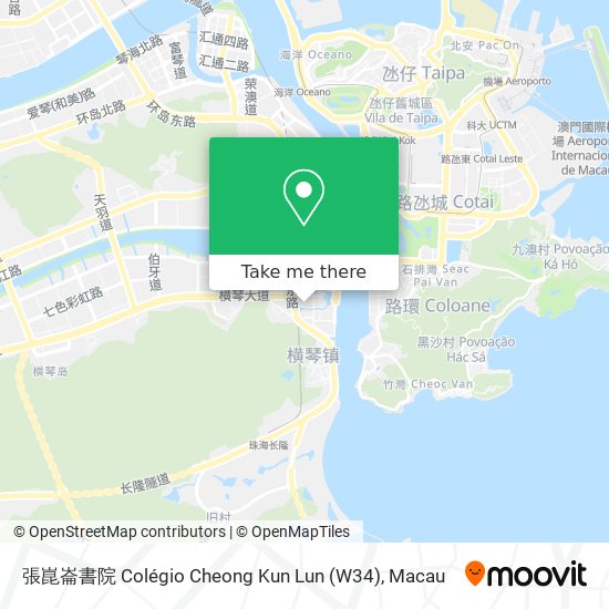 張崑崙書院 Colégio Cheong Kun Lun (W34) map