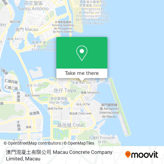 澳門混凝土有限公司 Macau Concrete Company Limited map