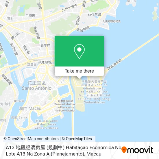 A13 地段經濟房屋 (規劃中) Habitação Económica No Lote A13 Na Zona A (Planejamento) map
