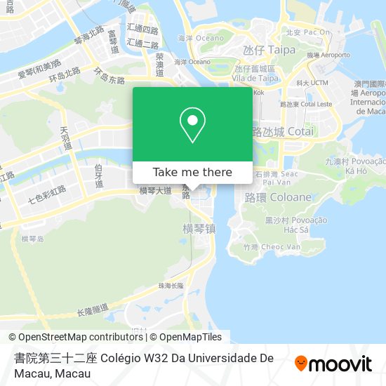 書院第三十二座 Colégio W32 Da Universidade De Macau map