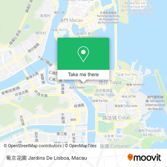葡京花園 Jardins De Lisboa map