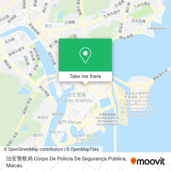 治安警察局 Corpo De Polícia De Segurança Pública地圖