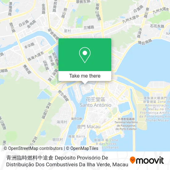 青洲臨時燃料中途倉 Depósito Provisório De Distribuição Dos Combustíveis Da Ilha Verde map