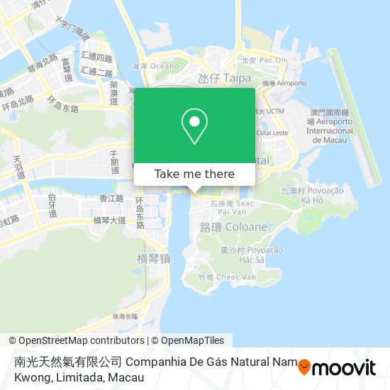 南光天然氣有限公司 Companhia De Gás Natural Nam Kwong, Limitada map