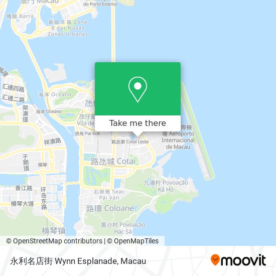 永利名店街 Wynn Esplanade地圖