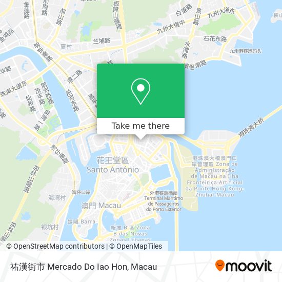 祐漢街市 Mercado Do Iao Hon map