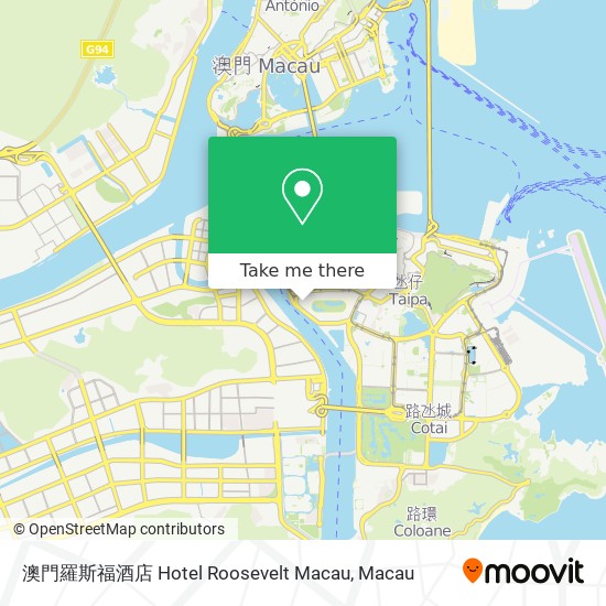 澳門羅斯福酒店 Hotel Roosevelt Macau map