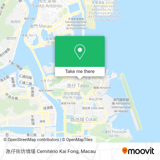 氹仔街坊墳場 Cemitério Kai Fong地圖