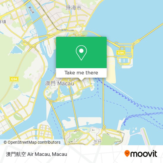 澳門航空 Air Macau map