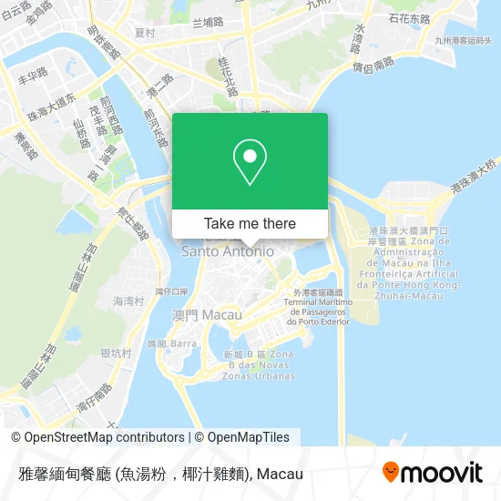 雅馨緬甸餐廳 (魚湯粉，椰汁雞麵)地圖