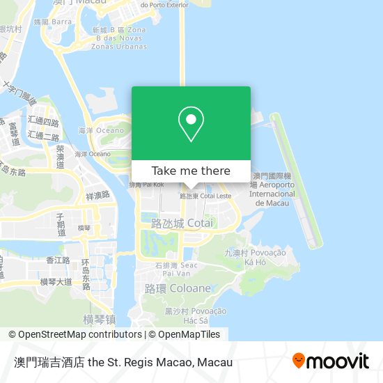 澳門瑞吉酒店 the St. Regis Macao map