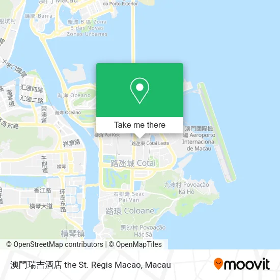 澳門瑞吉酒店 the St. Regis Macao map