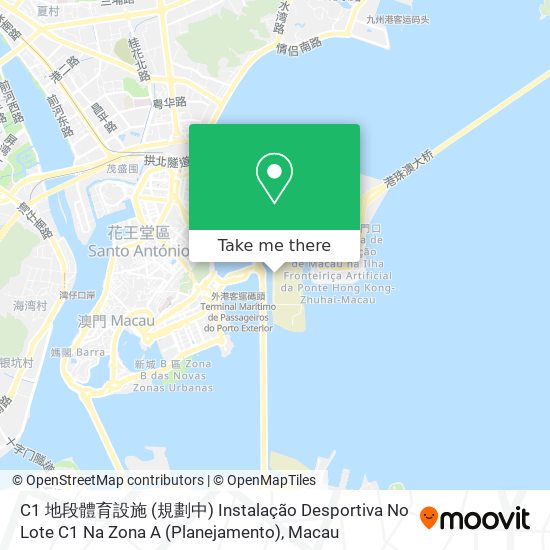 C1 地段體育設施 (規劃中) Instalação Desportiva No Lote C1 Na Zona A (Planejamento) map