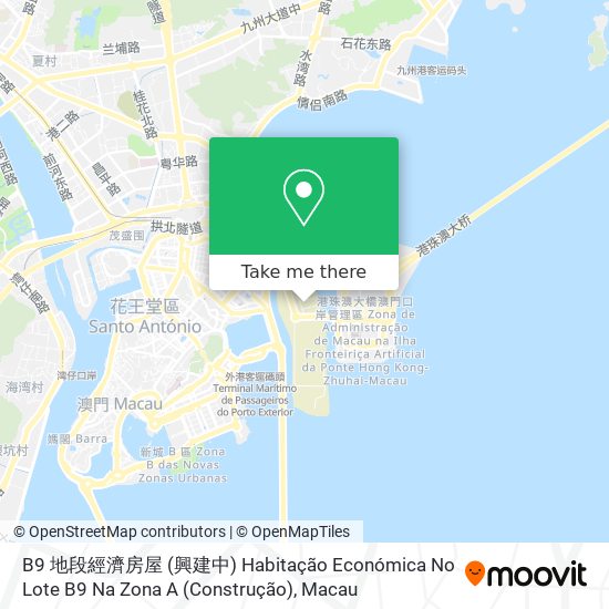 B9 地段經濟房屋 (興建中) Habitação Económica No Lote B9 Na Zona A (Construção) map