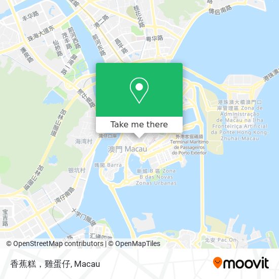 香蕉糕，雞蛋仔 map
