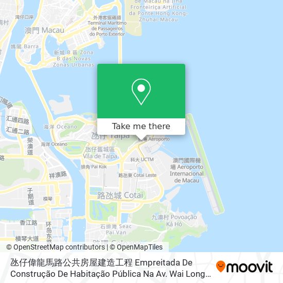 氹仔偉龍馬路公共房屋建造工程 Empreitada De Construção De Habitação Pública Na Av. Wai Long Da Taipa map