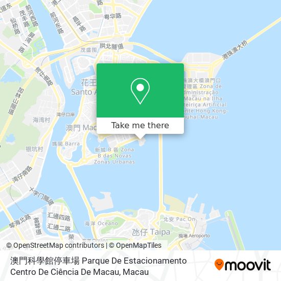 澳門科學館停車場 Parque De Estacionamento Centro De Ciência De Macau map