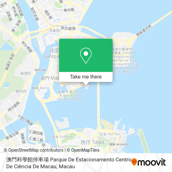 澳門科學館停車場 Parque De Estacionamento Centro De Ciência De Macau map