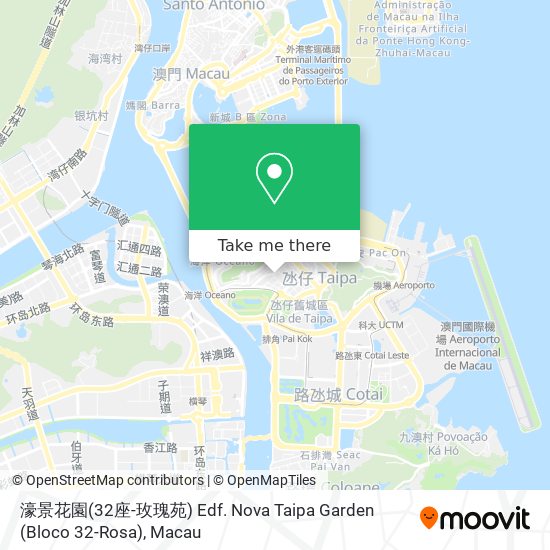 濠景花園(32座-玫瑰苑) Edf. Nova Taipa Garden (Bloco 32-Rosa)地圖