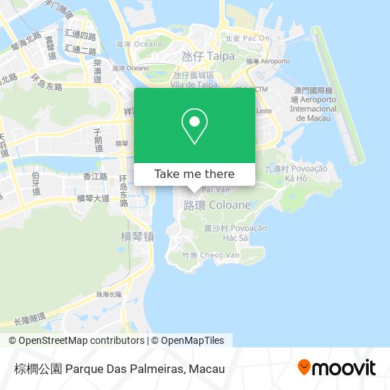 棕櫚公園 Parque Das Palmeiras map
