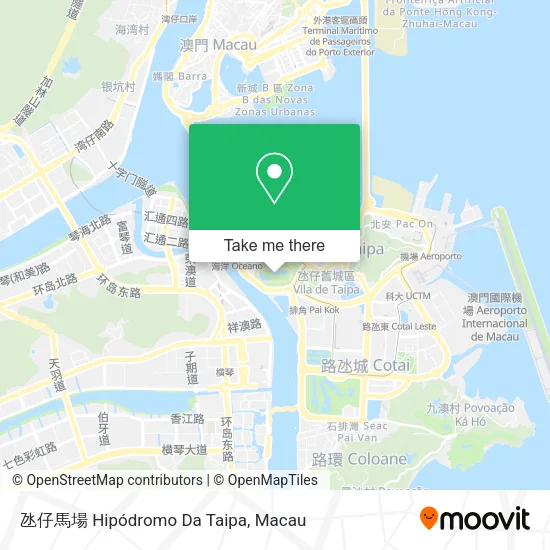 氹仔馬場 Hipódromo Da Taipa map