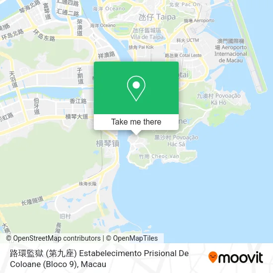 路環監獄 (第九座) Estabelecimento Prisional De Coloane (Bloco 9)地圖