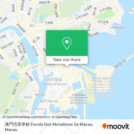 澳門坊眾學校 Escola Dos Moradores De Macau map