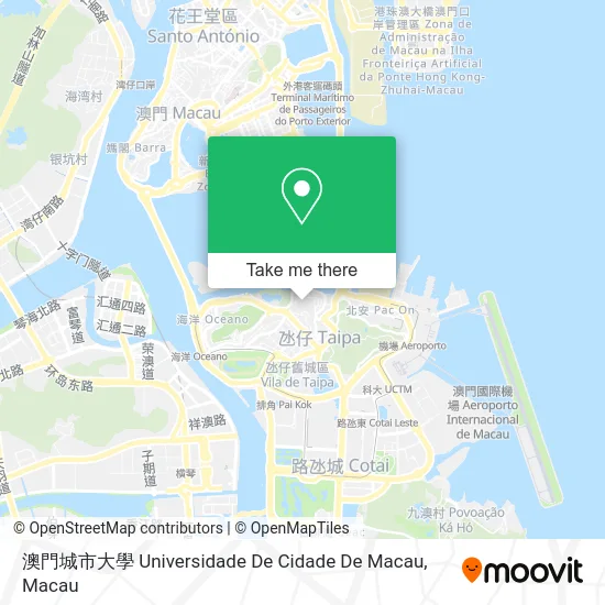 澳門城市大學 Universidade De Cidade De Macau map