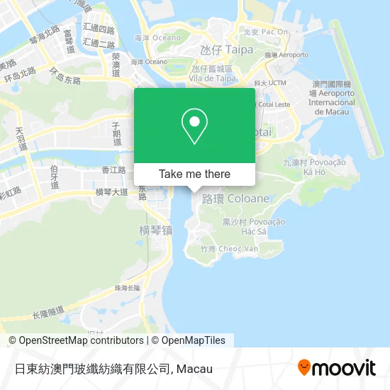 日東紡澳門玻纖紡織有限公司地圖