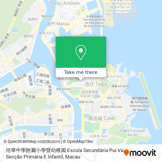 培華中學附屬小學暨幼稚園 Escola Secundária Pui Va Secção Primária E Infantil map