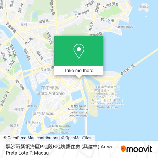 黑沙環新填海區P地段B地塊暫住房 (興建中) Areia Preta Lote-P map