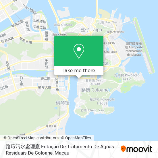 路環污水處理廠 Estação De Tratamento De Águas Residuais De Coloane地圖