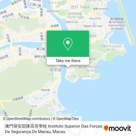 澳門保安部隊高等學校 Instituto Superior Das Forças De Segurança De Macau地圖