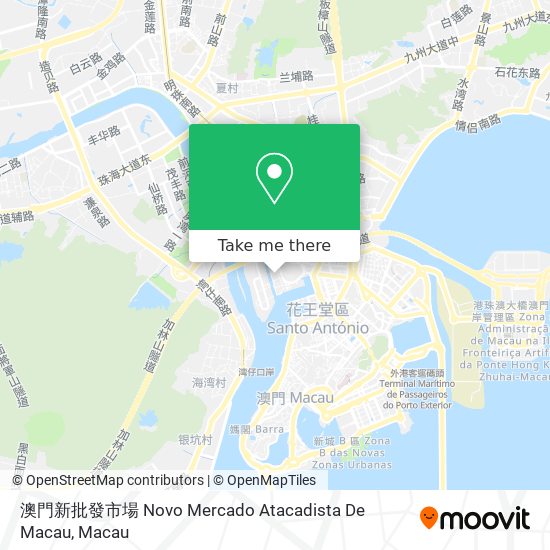 澳門新批發市場 Novo Mercado Atacadista De Macau map