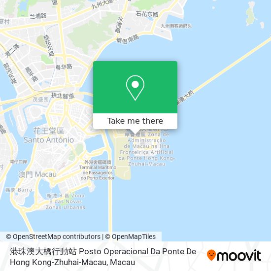港珠澳大橋行動站 Posto Operacional Da Ponte De Hong Kong-Zhuhai-Macau map