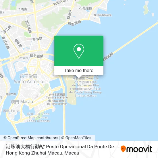 港珠澳大橋行動站 Posto Operacional Da Ponte De Hong Kong-Zhuhai-Macau map