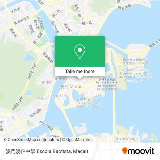 澳門浸信中學 Escola Baptista地圖