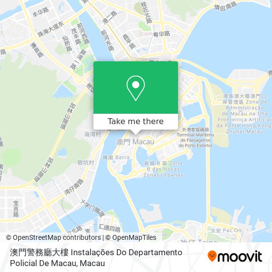 澳門警務廳大樓 Instalações Do Departamento Policial De Macau map