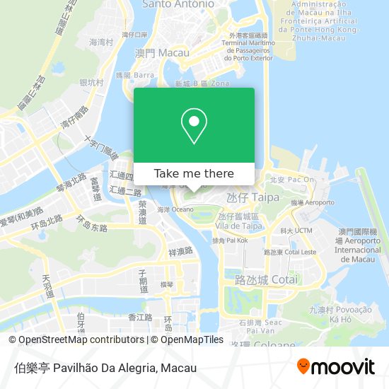 伯樂亭 Pavilhão Da Alegria map