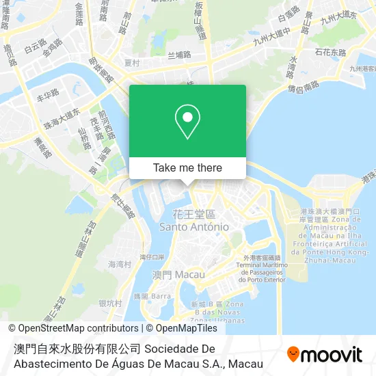 澳門自來水股份有限公司 Sociedade De Abastecimento De Águas De Macau S.A. map