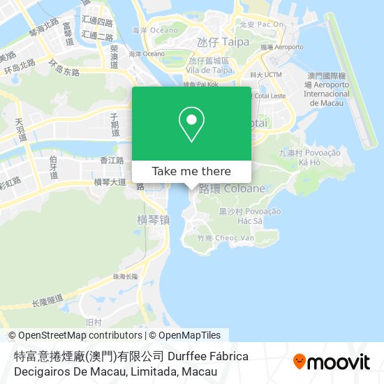 特富意捲煙廠(澳門)有限公司 Durffee Fábrica Decigairos De Macau, Limitada map