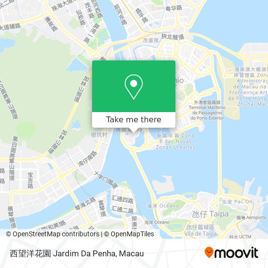西望洋花園 Jardim Da Penha地圖