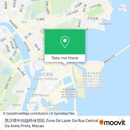 黑沙環中街臨時休憩區 Zona De Lazer Da Rua Central Da Areia Preta map