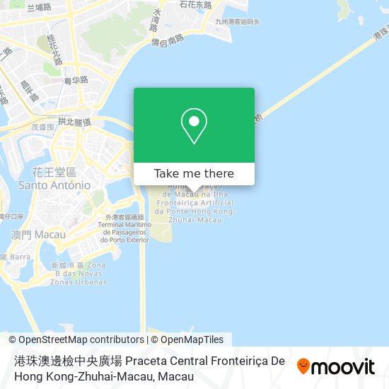 港珠澳邊檢中央廣場 Praceta Central Fronteiriça De Hong Kong-Zhuhai-Macau map