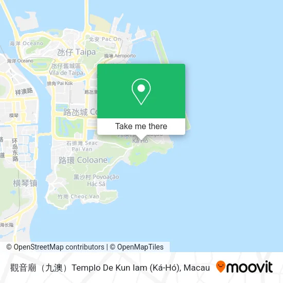 觀音廟（九澳）Templo De Kun Iam (Ká-Hó) map