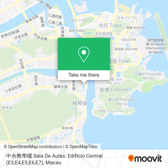 中央教學樓 Sala De Aulas: Edifício Central (E3,E4,E5,E6,E7)地圖