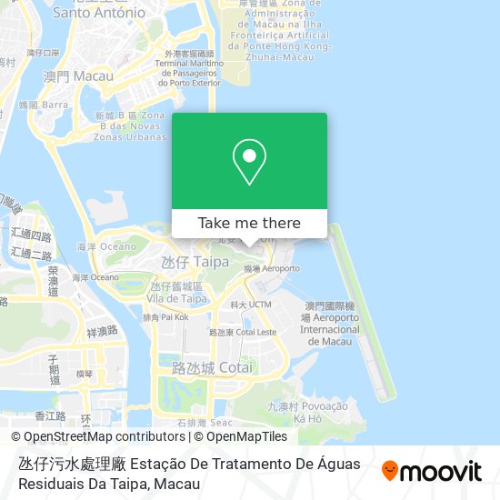 氹仔污水處理廠 Estação De Tratamento De Águas Residuais Da Taipa map