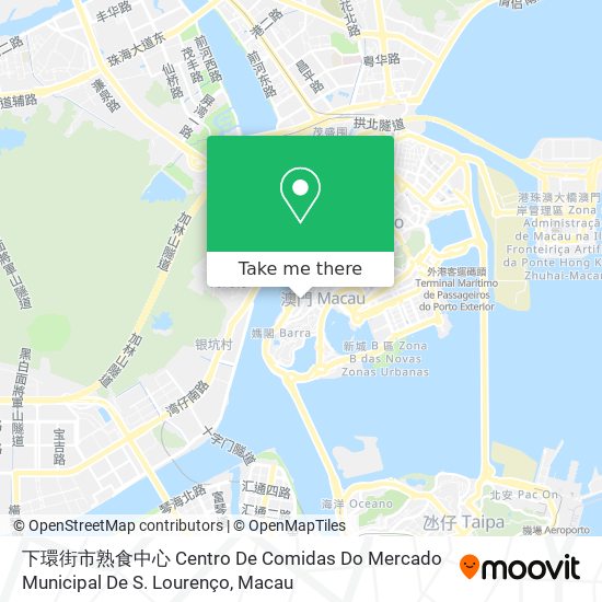 下環街市熟食中心 Centro De Comidas Do Mercado Municipal De S. Lourenço map