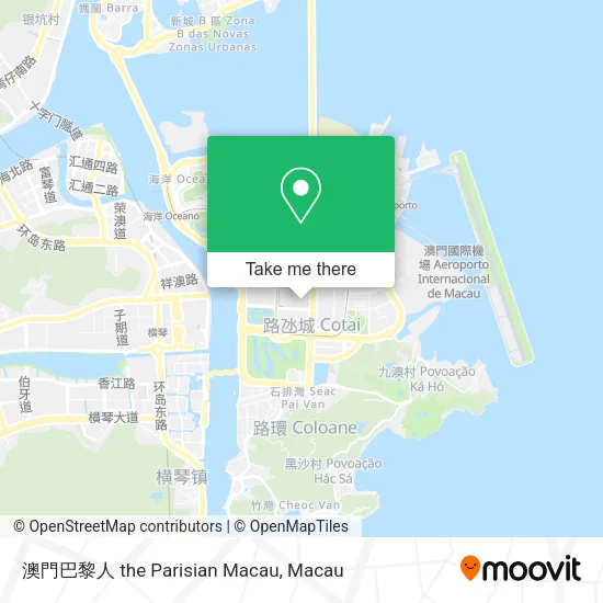 澳門巴黎人 the Parisian Macau map